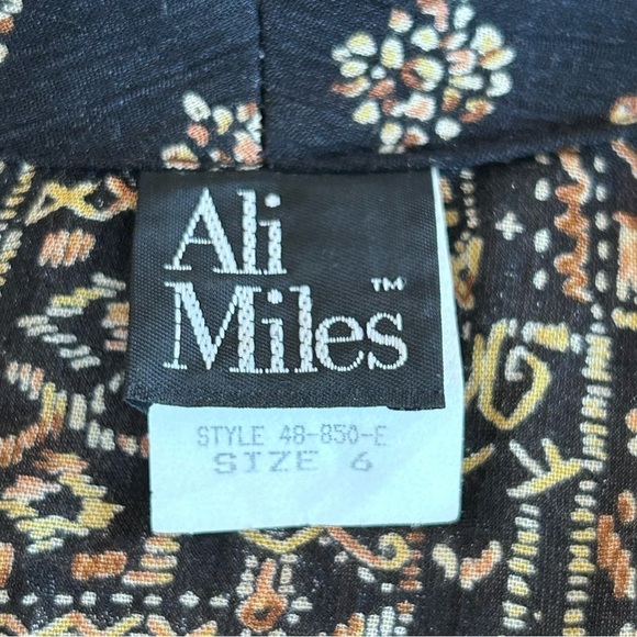 ALI MILES VINTAGE 90s Crepe Rayon Lightweight Blazer Jacket Size 6 - Picture 8 of 10